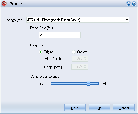 Screenshots of swf video converter setting output video file